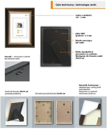 Ramka drewniana na zdjęcia DRI S 2 18x24 cm