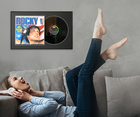 Czarna ramka na płytę winylową 42x68 cm