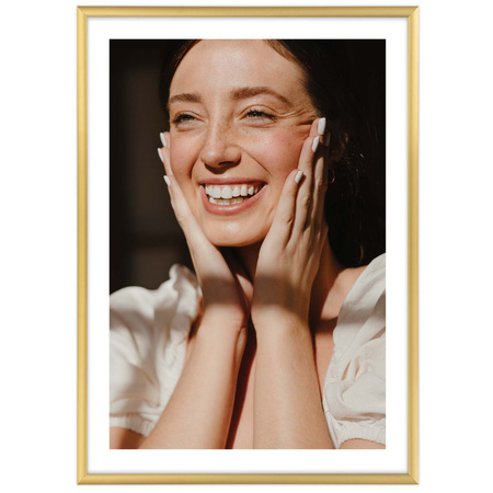 Złota ramka aluminiowa QAL 29,7X42 cm (A3)