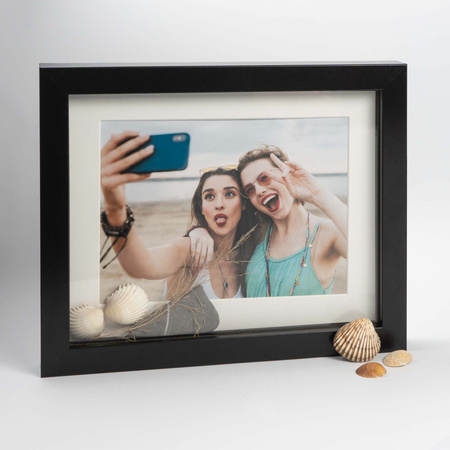 Czarna ramka przestrzenna EXPO 3D MAX 30x30 cm (20x20cm)