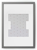 Ramka na zdjęcia LITERKA "I" 21x30 cm szara z białym z passe partout