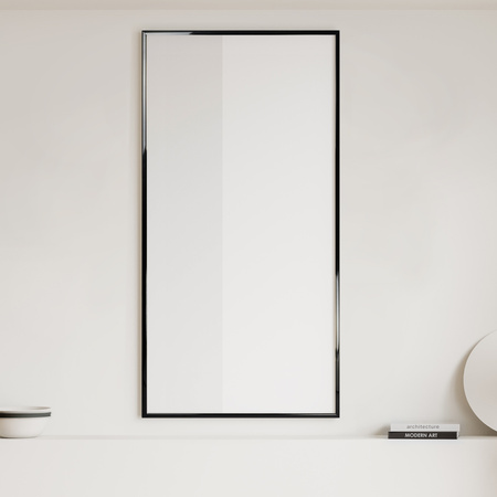 Lustro w ramie czarnej wysoki połysk wiszące LUCA LU-1965