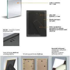 Ramka TATA 30x40 cm w kolorze białym z białym passe partout