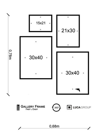 Zestaw brązowych ramek galeria 5 GF0008