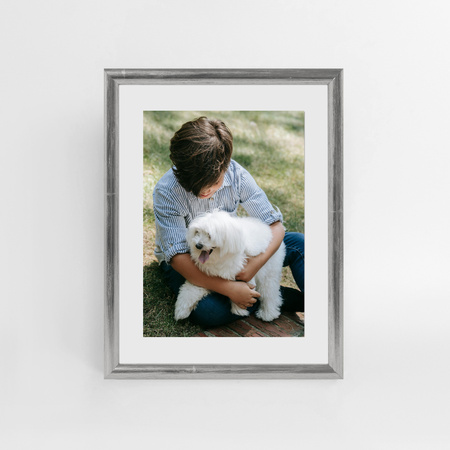 Srebrna ramka drewniana na zdjęcia EKO S2 18x24 cm