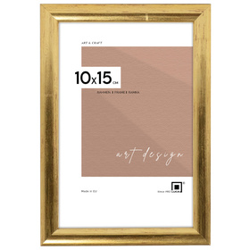 Złota ramka drewniana na zdjęcia EKO Z4 10x15 cm