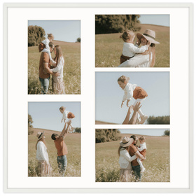Foto Galeria 50x50 cm biała Ramka na 5 zdjęć 15x21 cm z Passe Partout