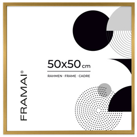 Złota kwadratowa ramka na zdjęcie KEA Z 50x50 cm