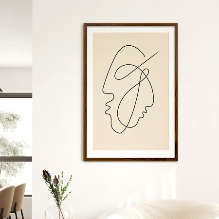 Brązowa ramka na zdjęcia HEN 4 40x60 cm