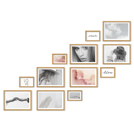 Zestaw ramek PINIA 00 GF0032 R - galeria ramek na 12 zdjęć