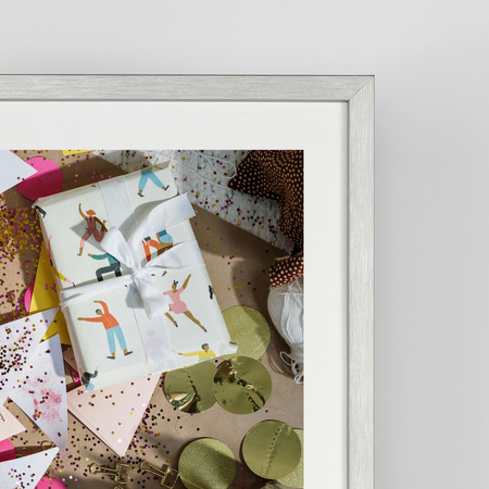 Srebrna ramka drewniana na zdjęcia PINIA S 21x30 cm