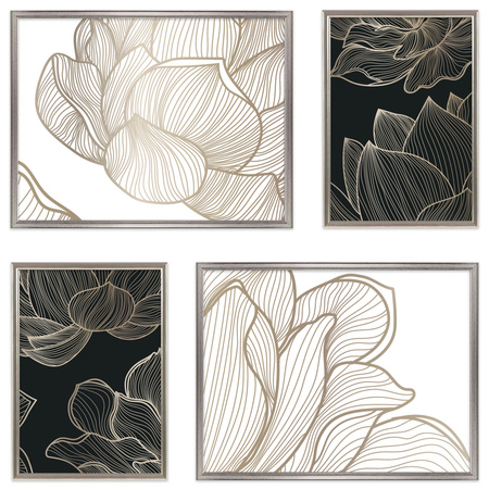 Zestaw srebrnych ramek galeria PRESTO S GF0003