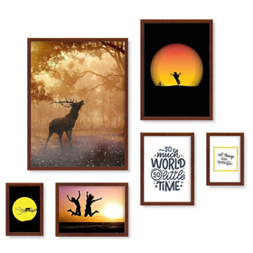 Zestaw brązowych ramek galeria Pinia 3 GF0010