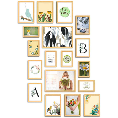 Zestaw naturalnych ramek galeria 0 GF0006