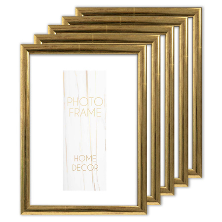 Pakiet 5 szt. złotych ramek na zdjęcia HIT 1Z 13x18 cm