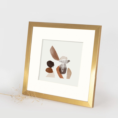 Złota ramka na zdjęcia HEN PASS Z 30x30 cm z passe partout (20x20 cm)