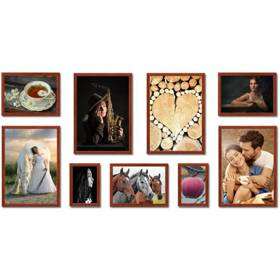 Zestaw brązowych ramek galeria 5 GF0004