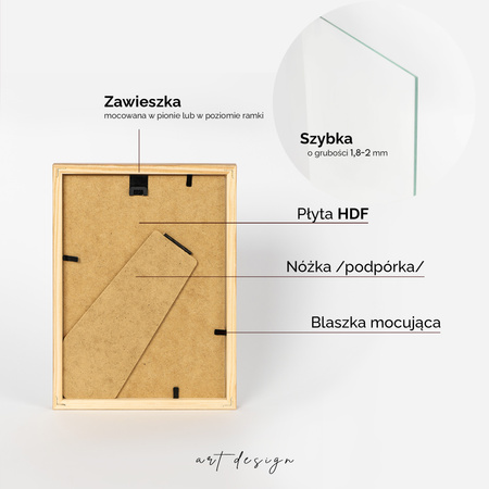 Srebrna ramka drewniana na zdjęcia PINIA S 10x15 cm
