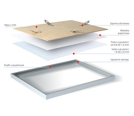 Ramka ALU F SM SREBRNA 20x25 cm