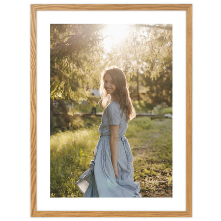 Ramka drewniana kolor dąb PINIA 00 30x40 cm