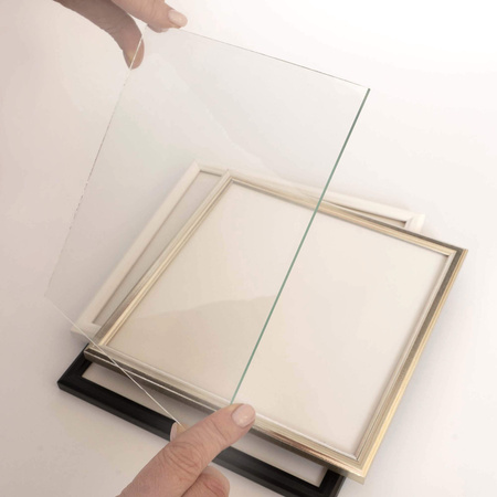 Srebrna ramka drewniana na zdjęcia DRWA FS 6x9 cm