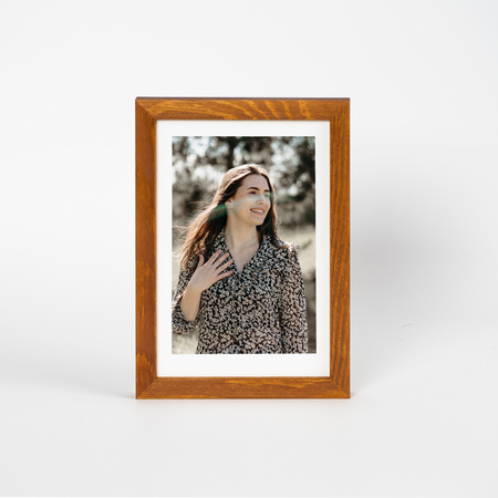 Pakiet 5 szt. ramek drewnianych na zdjęcia ciepłe drewno PINIA 10 10x15 cm