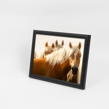 Czarna ramka drewniana na zdjęcia EKO 2 13x18 cm