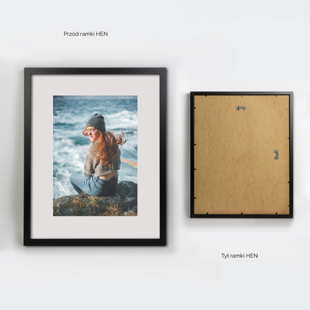 Czarna ramka na zdjęcia HEN 2 40x50 cm