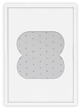 Ramka na zdjęcia CYFERKA "8" 21x30 cm biała z białym passe partout