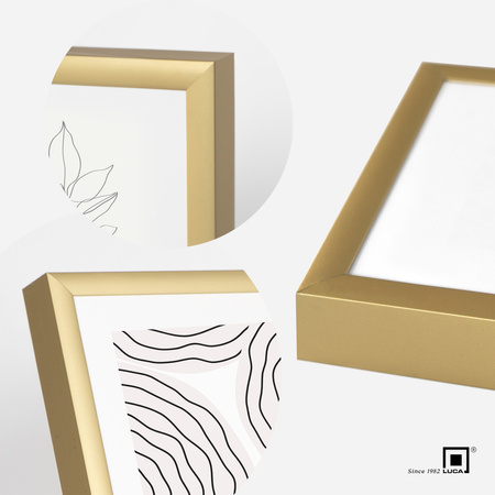 Pakiet 5 szt. złotych ramek aluminowych na zdjęcia ROYALL 21x30 cm