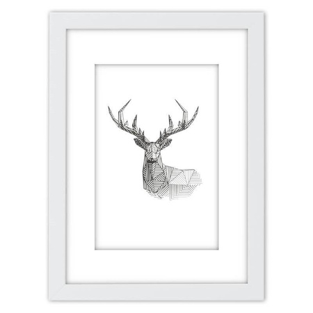 Biała ramka przestrzenna Efekt 3D 40x40 cm (30x30 cm)