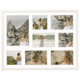 Foto Galeria 40x50 cm biała Ramka na 7 zdjęć 10x10 cm 10x15 cm 15x21 cm z Passe Partout