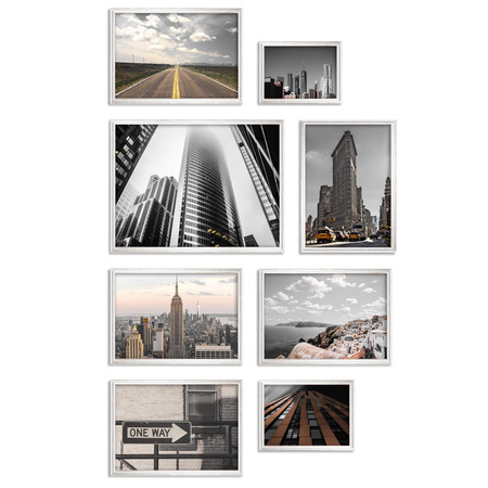 Zestaw srebrnych ramek - galeria HIT 1 S GF0009 - CORNER