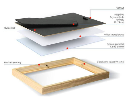 Ramka drewniana na zdjęcia EXW H S 15x21 cm