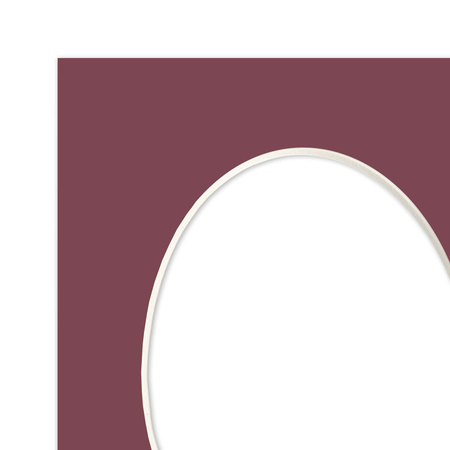 Passe partout 10x15 (6x9) OWAL CZERWONY BORDO