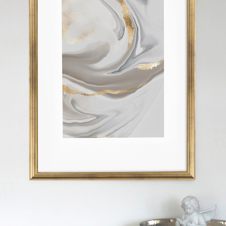 Ramka drewniana złota na zdjęcia DRL N Z 50x70 cm