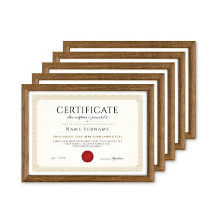 Pakiet 5 szt. ramek na zdjęcia kolor dąb HIT 3 30x40 cm