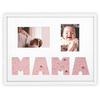 Ramka MAMA 30x40 cm w kolorze białym z białym passe partout