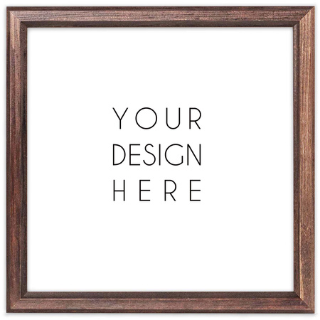 Ciemnobrązowa ramka drewniana DRWA 44 15x15 cm
