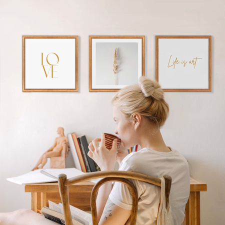 Ramka drewniana DRWA 3 kolor dąb 25x25 cm