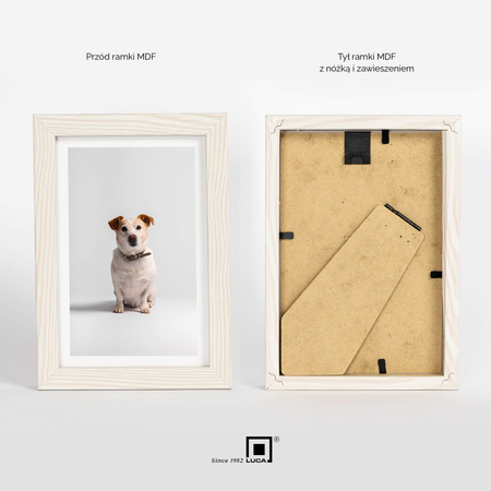 Pakiet 5 szt. beżowo-białych ramek na zdjęcia FDM M5 10x15 cm