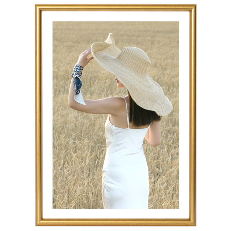 Ramka drewniana na zdjęcia DRWC F Z złota 25x25 cm