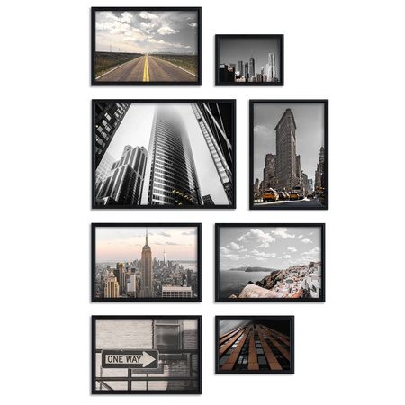 Zestaw czarnych ramek - galeria HIT 02 GF0009 - CORNER