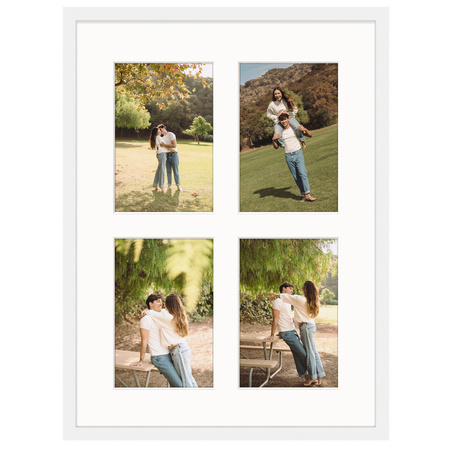 Foto Galeria 30x40 cm kolor biały Ramka na 4 zdjęcia 10x15 cm z Passe Partout