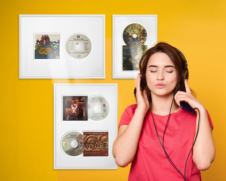 Biała ramka na płytę CD - 21x30 cm