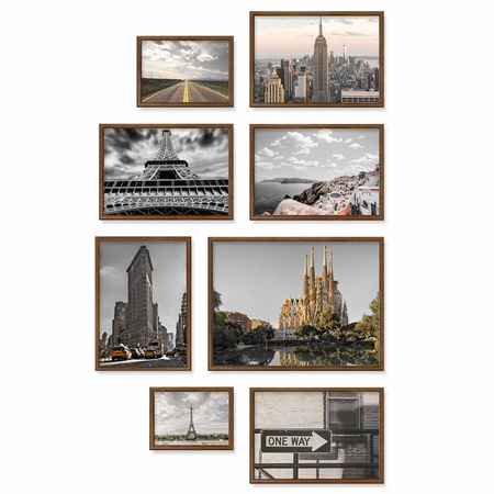 Zestaw brązowych ramek galeria 4 GF0009