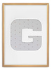 Ramka na zdjęcia LITERKA "G" jasne drewno. Ramka z passe partout o rozmiarze 21x30 cm