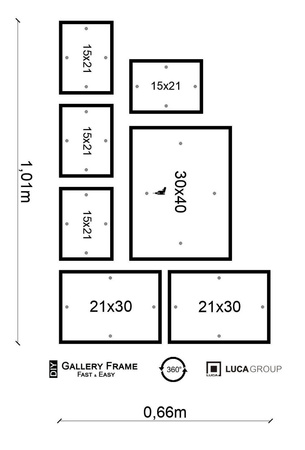 Zestaw ramek PINIA 00 GF0022 - galeria ramek na 7 zdjęć