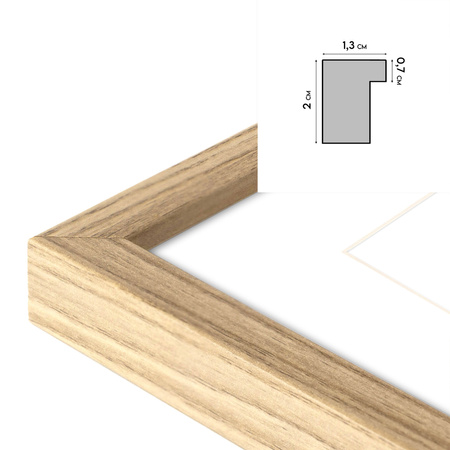 Foto Galeria 50x50 cm kolor dębowy Ramka na 9 zdjęć 10x15 cm 15x21 cm 10x10 cm z Passe Partout