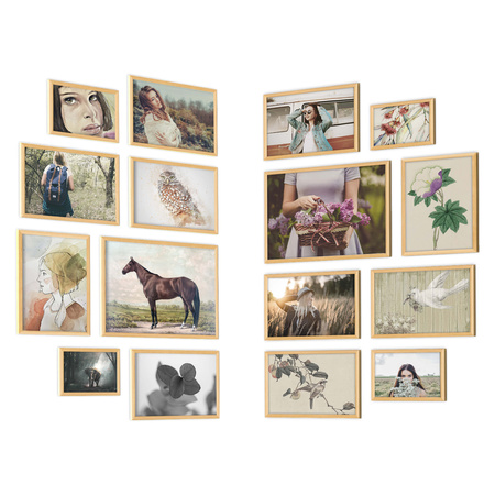 Zestaw ramek kolor jasne drewno - galeria HIT 0 GF0009 - CORNER